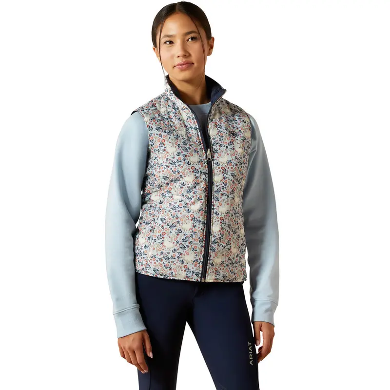 10062665 Ariat Youth Bella Reversible Insulated Vest - Posey Pony Print 1