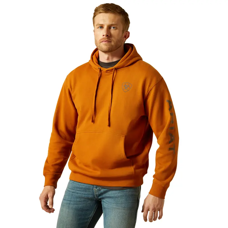 10062669 Ariat Men's Logo Hoodie - Glazed Ginger 1