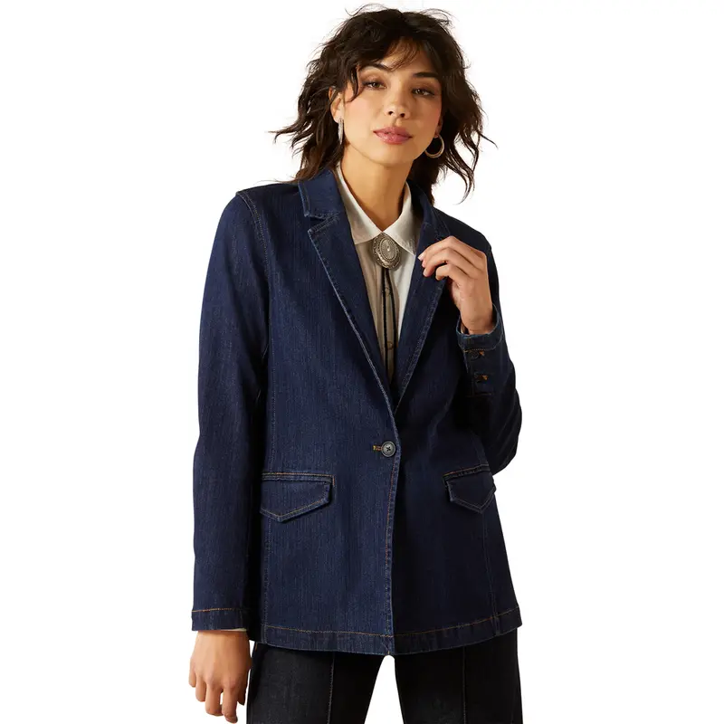 10062794 Ariat Women's Tourist Blazer Jacket - Rinse 1