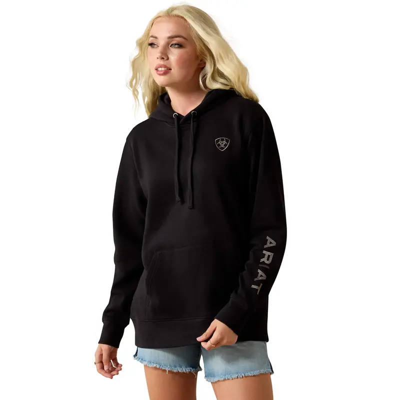 10063145 Ariat Women's Logo 2.0 Hoodie - Black 1