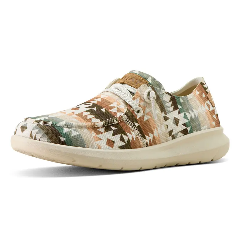 10063829 Ariat Women's Hilo Shoe - Natural Southwest Print 1
