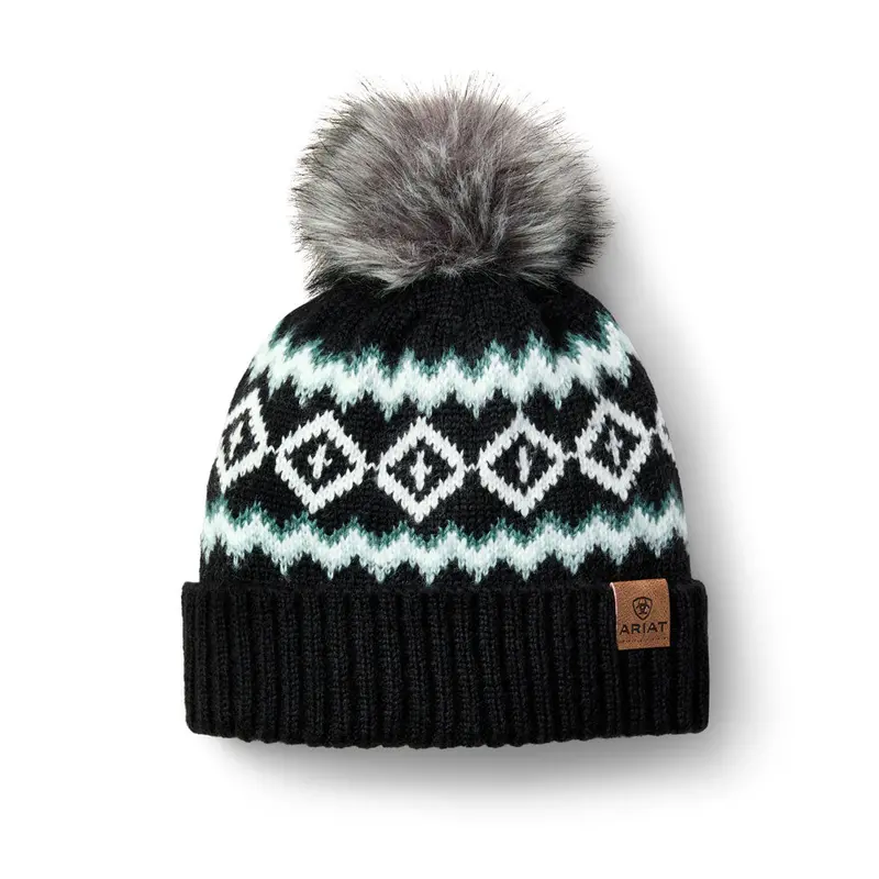 10063839 Ariat Women's Bristol Beanie - Black 1