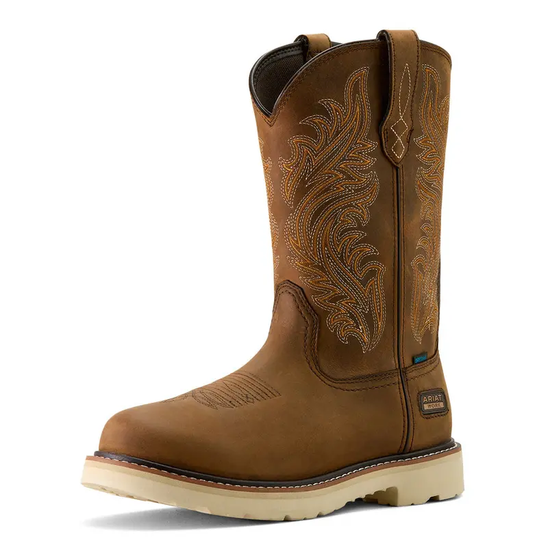 10063860 Ariat Men's Activator Argo Waterproof Round Toe Work Boot - Distressed Brown 1