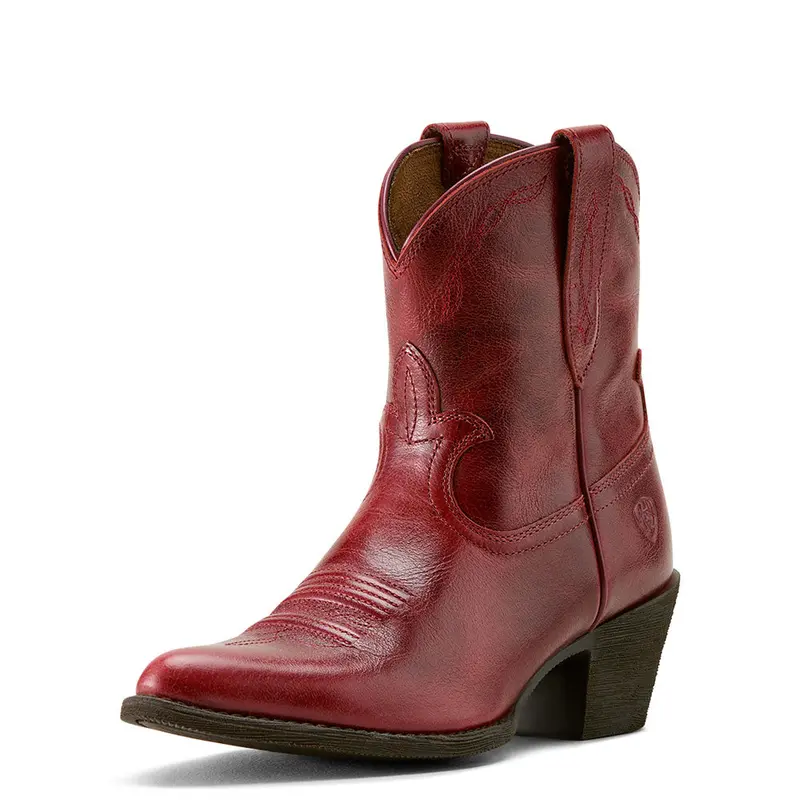 10063937 Ariat Women's Maggie J Toe Western Boot - Barn Red 1