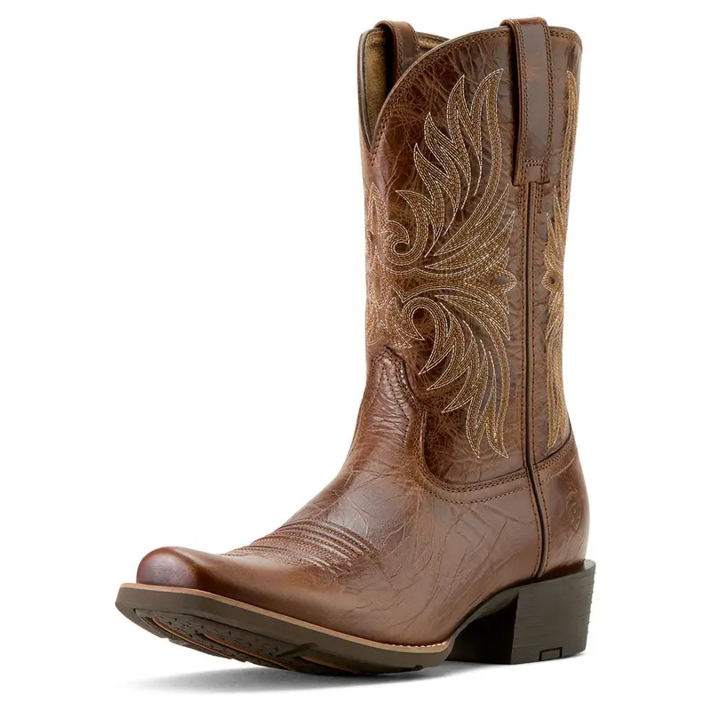 10063959 Ariat Men's Sport Narrow Cutter Toe Cowboy Boot - Dark Tan 1