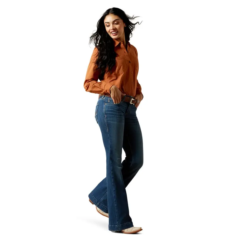 10065882 Ariat Women's Leslie Perfect Rise Slim Trouser Jean - Vermont 1