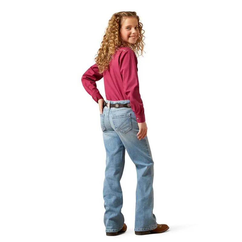 10065917 Ariat Girl's Aisha Boot Cut Jean - Porto 1