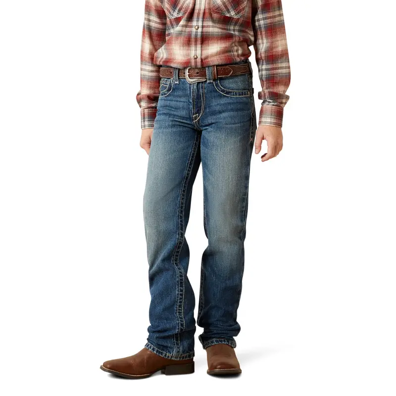 10065918 Ariat Boy's B5 Lucas Slim Fit Boot Cut Jean - Dakota 1