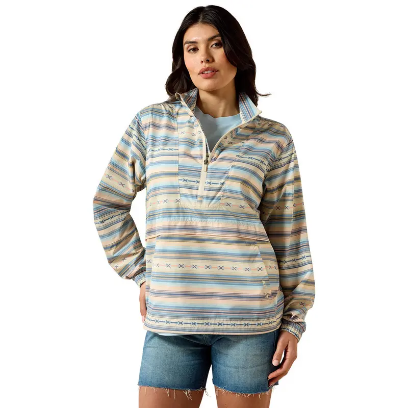 10071266 Ariat Women's Whisper Pullover Jacket - Sunset Serape Stripe 1