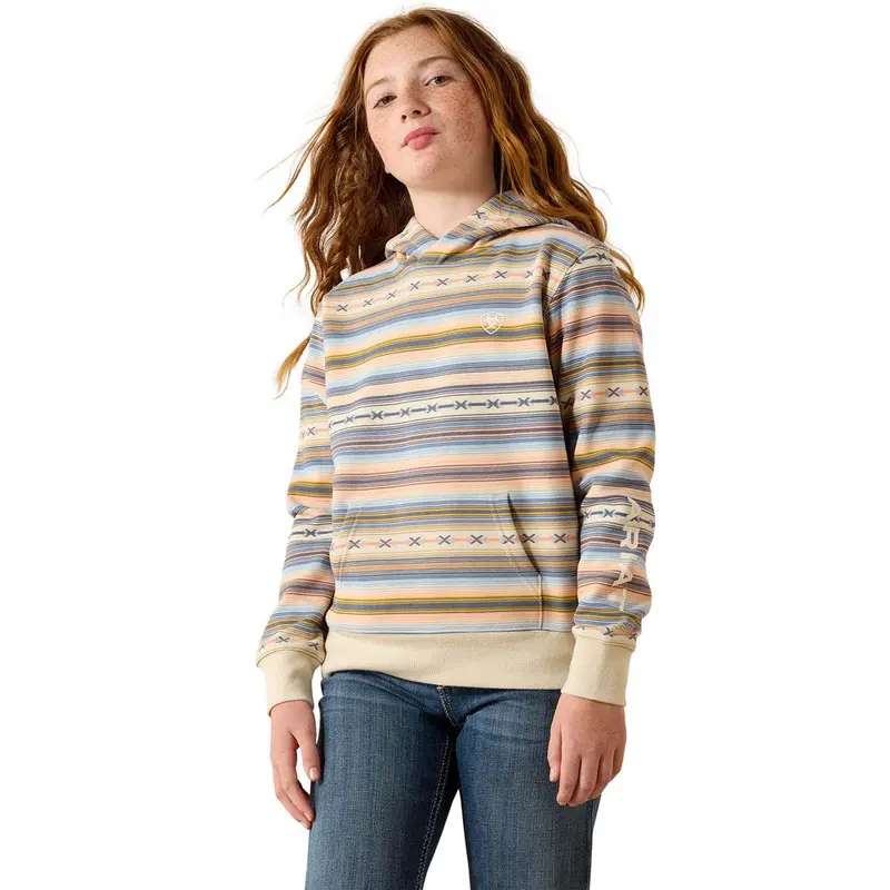 10071275 Ariat Girls 2.0 Hoodie - Multicolor Serape 1