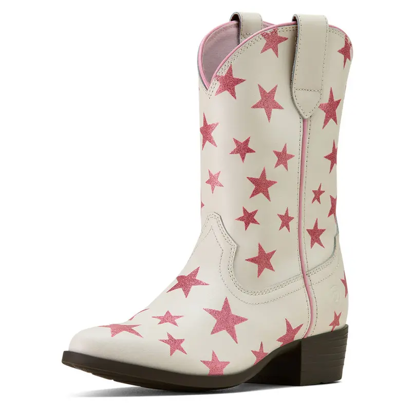 10074195 Ariat Youth Palmer R Toe Western Boot - Starlight Blush 1