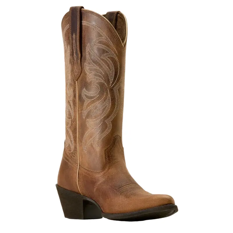 10074334 Ariat Women's Heritage Western J Toe Cowboy Boots - Mesa Tan 1