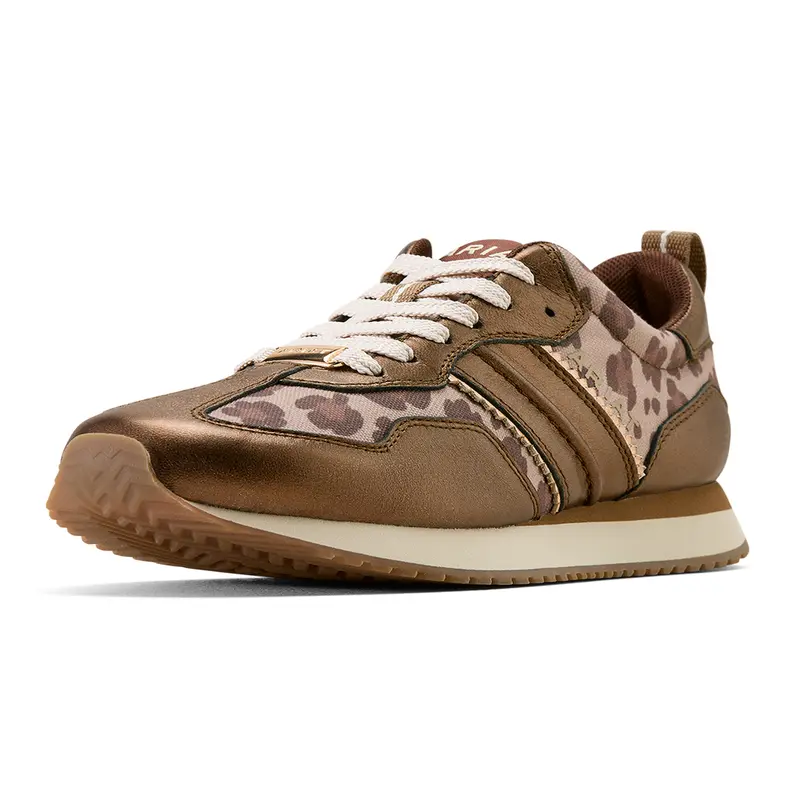 10074394 Ariat Women's Ranch Runner Shoe - Bronzed Leopard 1