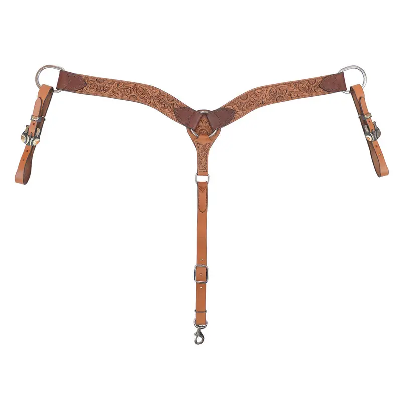 1012-22-W6 Circle Y Copper Sunflower Breast Collar 1