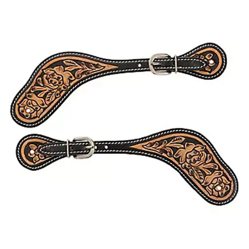 1024-35-Wv Circle Y Blooming Wild Spur Strap - Ladies/Youth 1