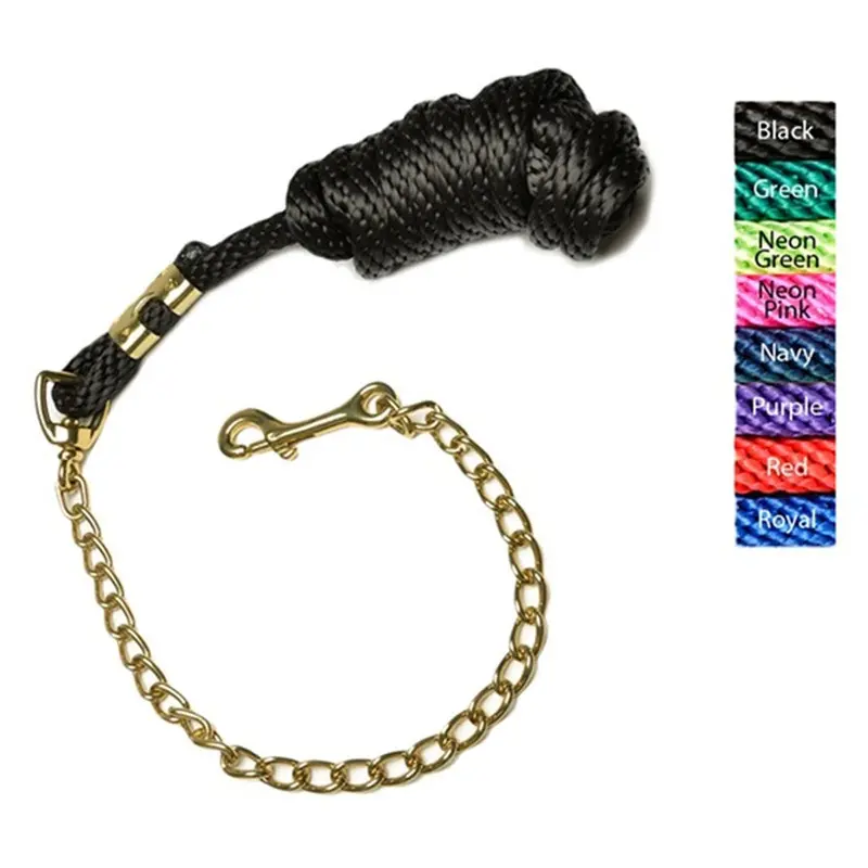 10396 Poly Lead Rope With Chain Great Colors 1