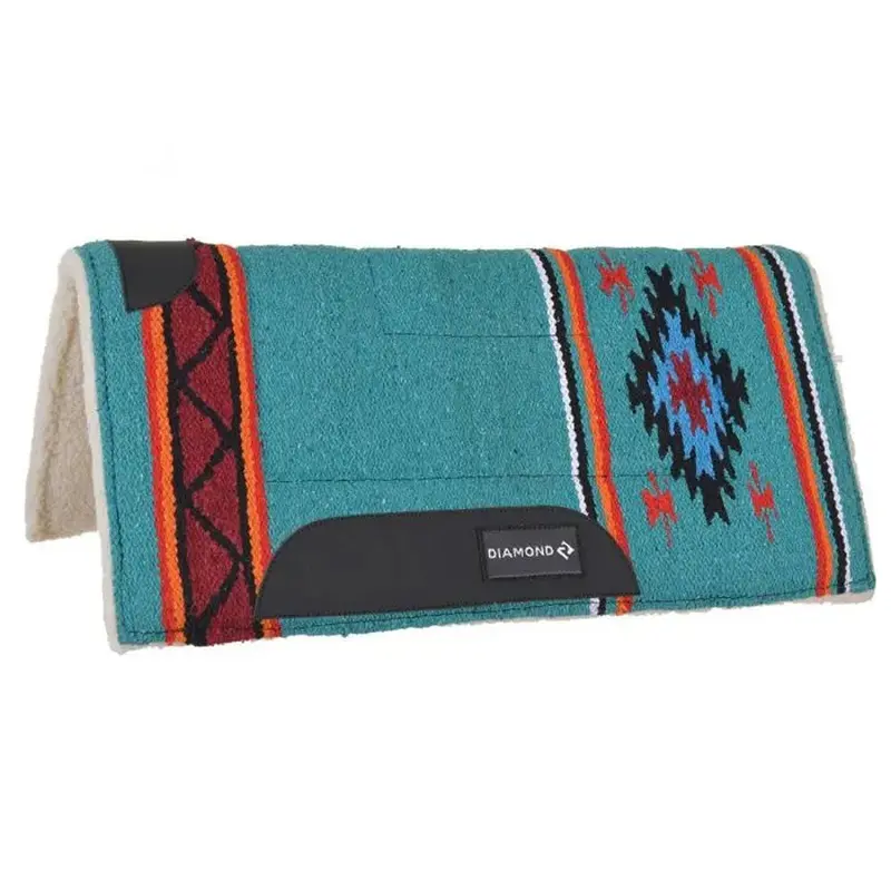 106-Bb7-Tqf Diamond R By Reinsman Square Fleece Pony Pad - Turquoise 1
