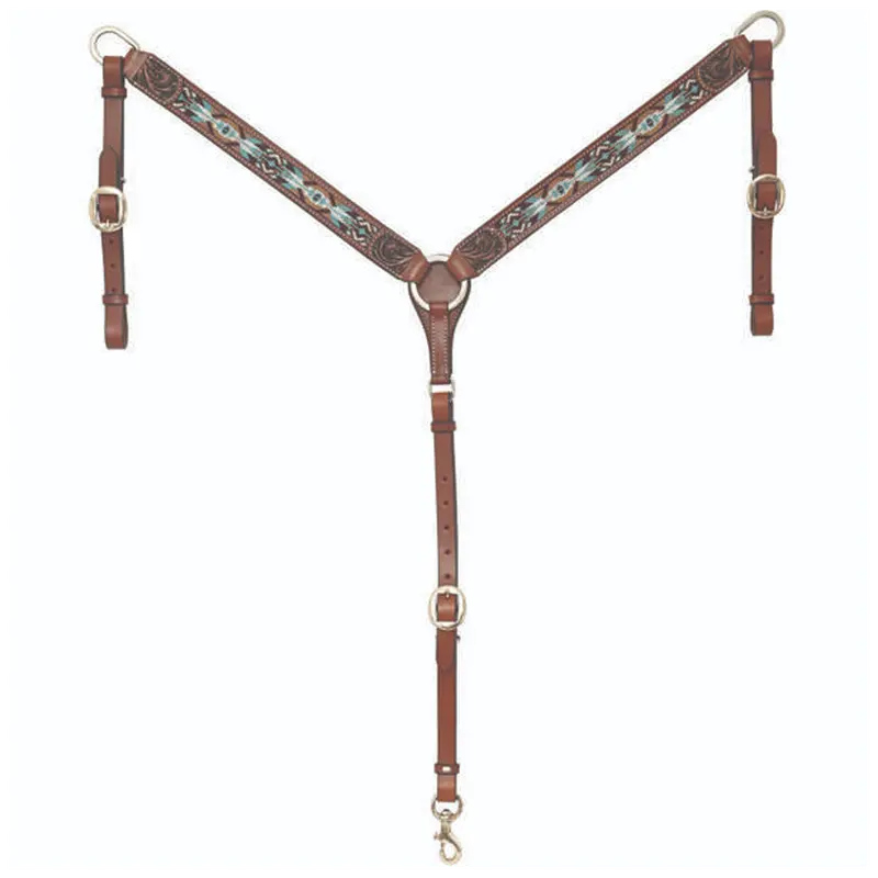 1072-20-S5 Circle Y Buckskin Beaded Breast Collar 1