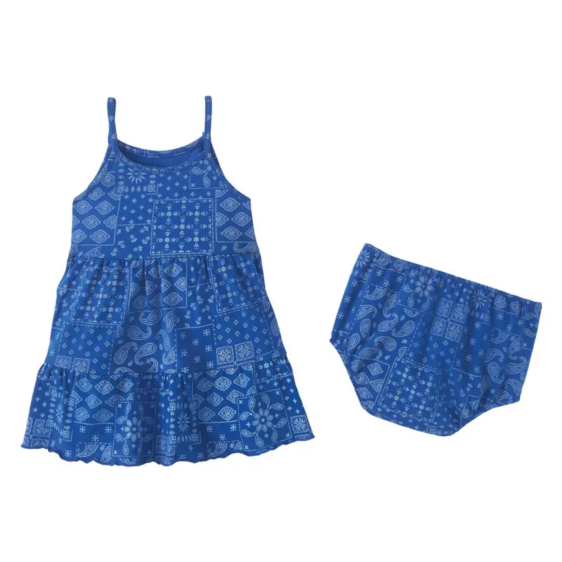 112346564  Wrangler Baby Girl Dress - Cobalt Print 1