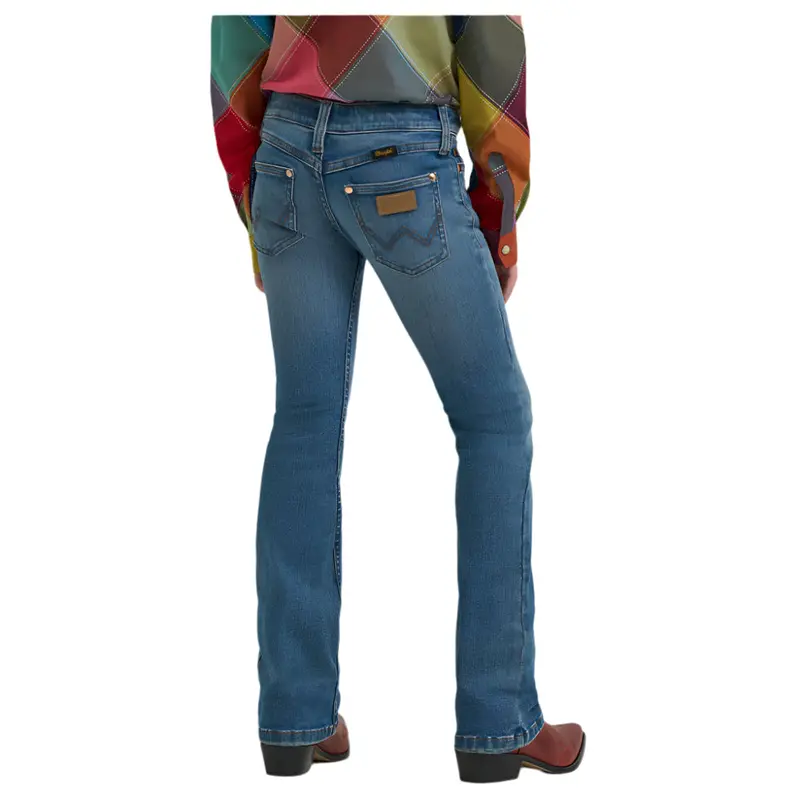 112368277 Wrangler X Lainey Wilson Girls Boot Hugger Jean - Wrangler Blue 1