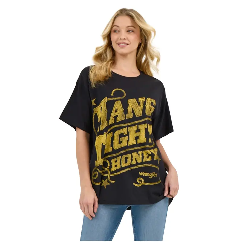 112368281 Wrangler® X Lainey Wilson Women's Short Sleeve Graphic T-Shirt - Black Beauty 1