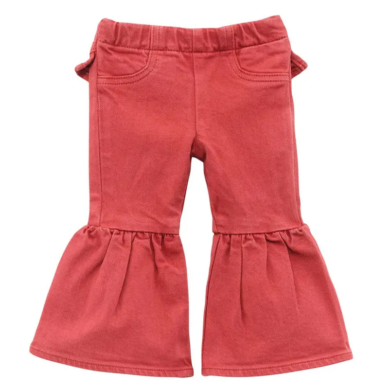 112371942 Wrangler Baby Girl Pull Up Flare Jean - Chili 1