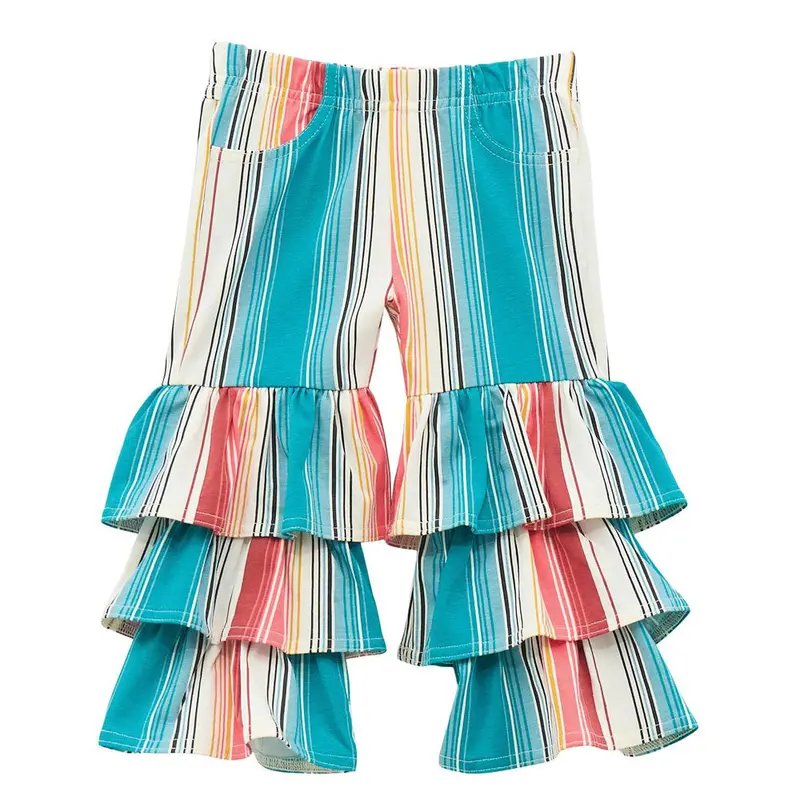 112372426 Wrangler Baby Girl Pull Up Flare Jean - Multicolor Stripe 1