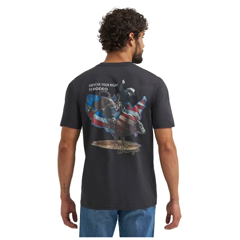 112373727 Wrangler Men's Short Sleeve Regular Fit T-Shirt - Phantom 1