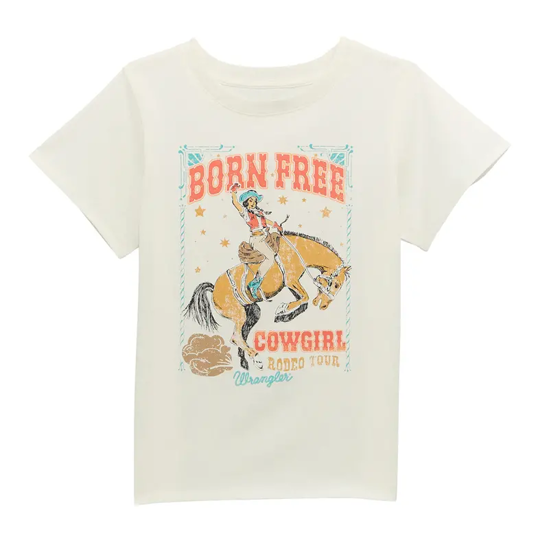112374701 Wrangler Girls Short Sleeve T-Shirt - White 1