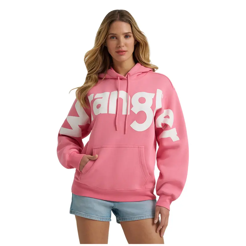 112374790 Wrangler Women's Retro® Americana Logo Hoodie - Pink 1