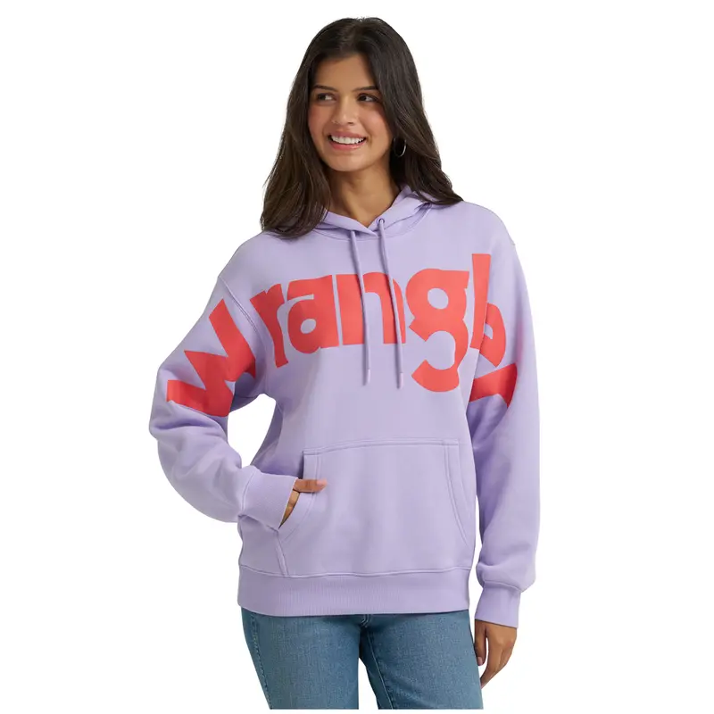 112374817 Wrangler Women's Retro® Punchy Classic Logo Hoodie - Purple 1