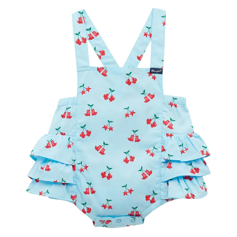 112379436 Wrangler Baby Girl Ruffled Bodysuit - Blue 1