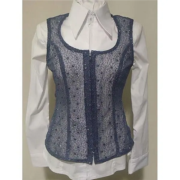 13712V Wire Horse Ltd. Ladies Lavender Sheer Vest Horse Show 1
