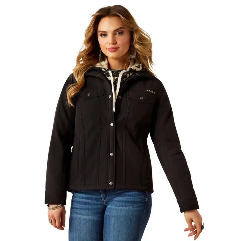 137503 Ariat Women's Black Berber Back Softshell Jacket 1