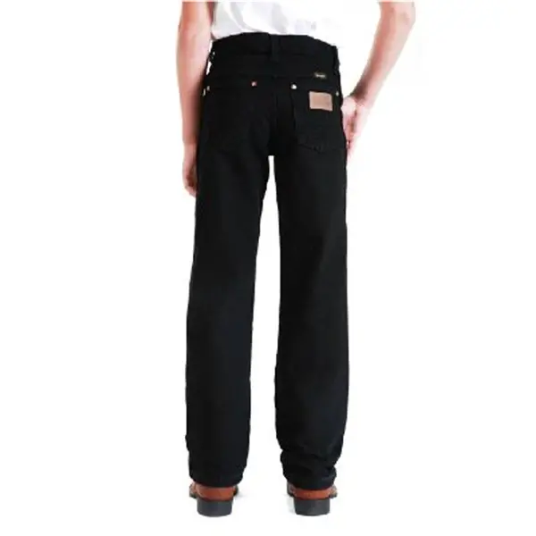 13Mwbbk Wrangler Boys Original Fit Jeans Black Sizes 8-16 1