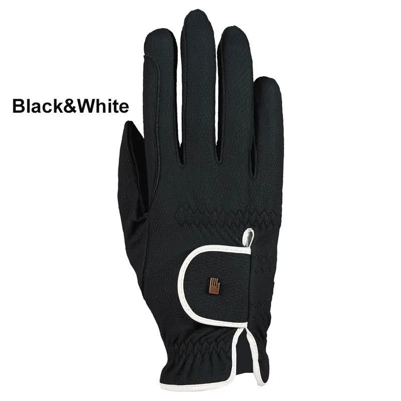 15-3301336 Roeckl Women's Lona Riding Glove - Black / White 1
