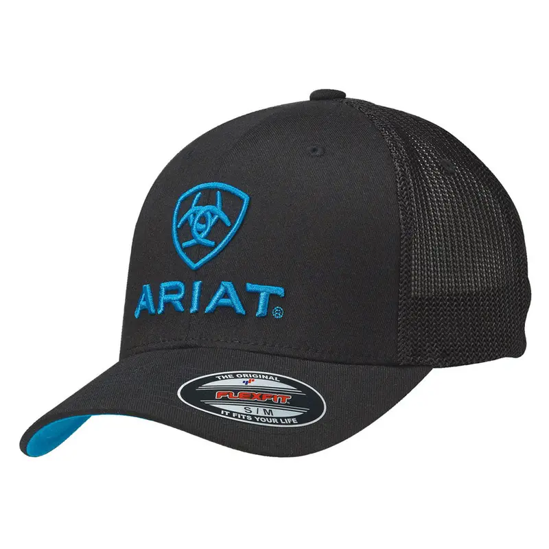 1502301 Ariat Men's Flexfit Cap - Black 1