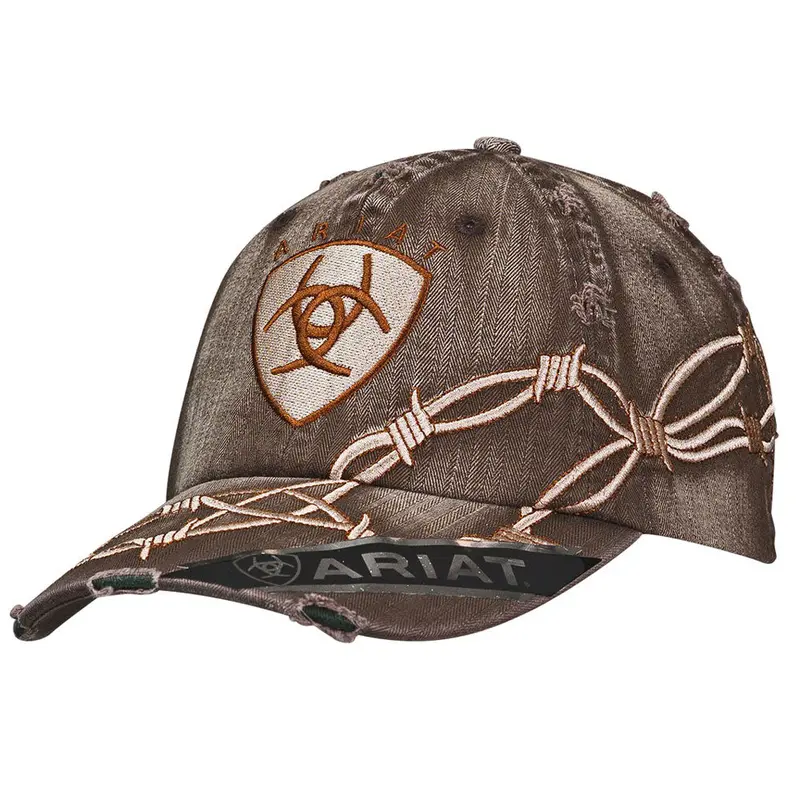 1509802 Ariat Men's Barbwire Ball Cap - Brown 1