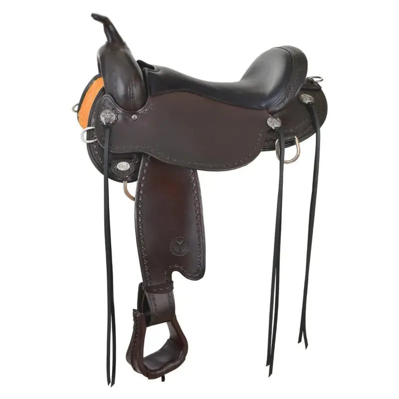 1667-1601-05 Circle Y Salt River Flex2 Trail Saddle 16" Wide - Walnut 1