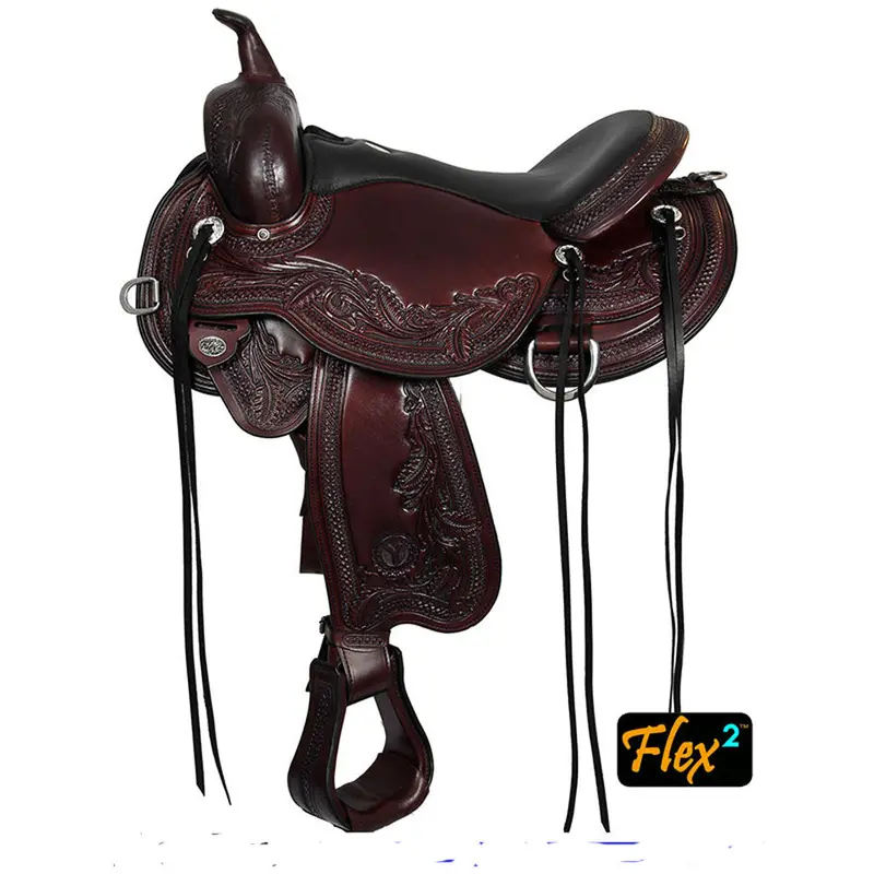 1750-1601-05 Circle Y Julie Goodnight Wind River Trail Saddle 16 Inch Wide Tree Walnut 1