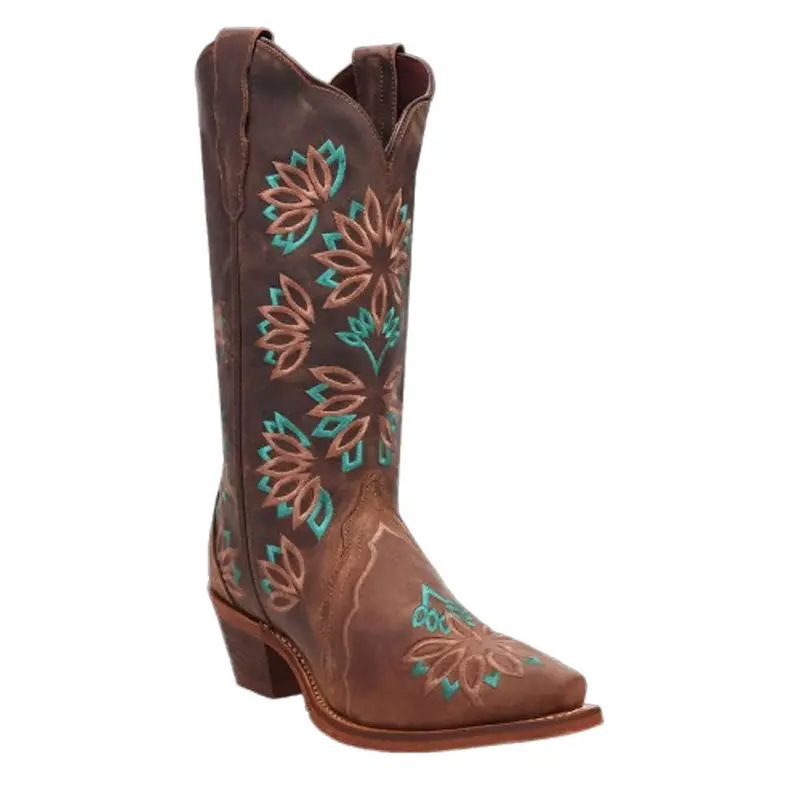20006 Laredo Womens Filly Snip Toe Cowboy Boots- Tobacco 1