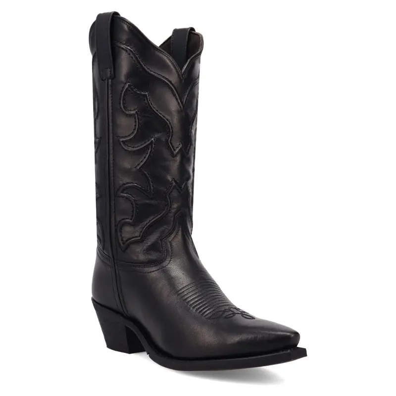 20045 Laredo Ladies Reva Snip Toe Western Cowboy Boot Black 1