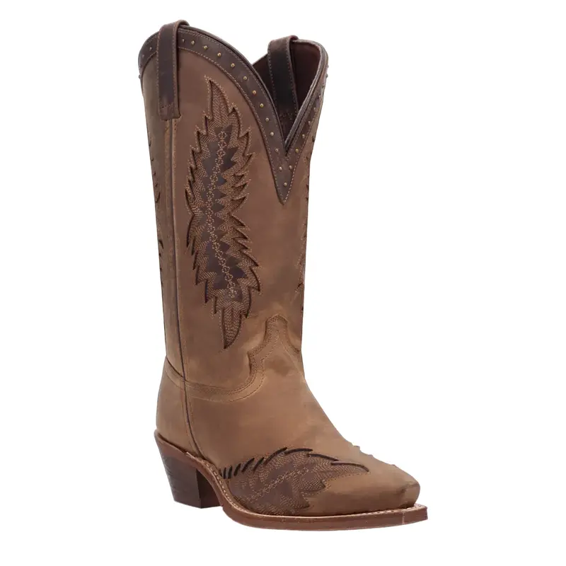 20057 Laredo Women's Coyote Creek Leather Western Cowboy Boot - Tan 1
