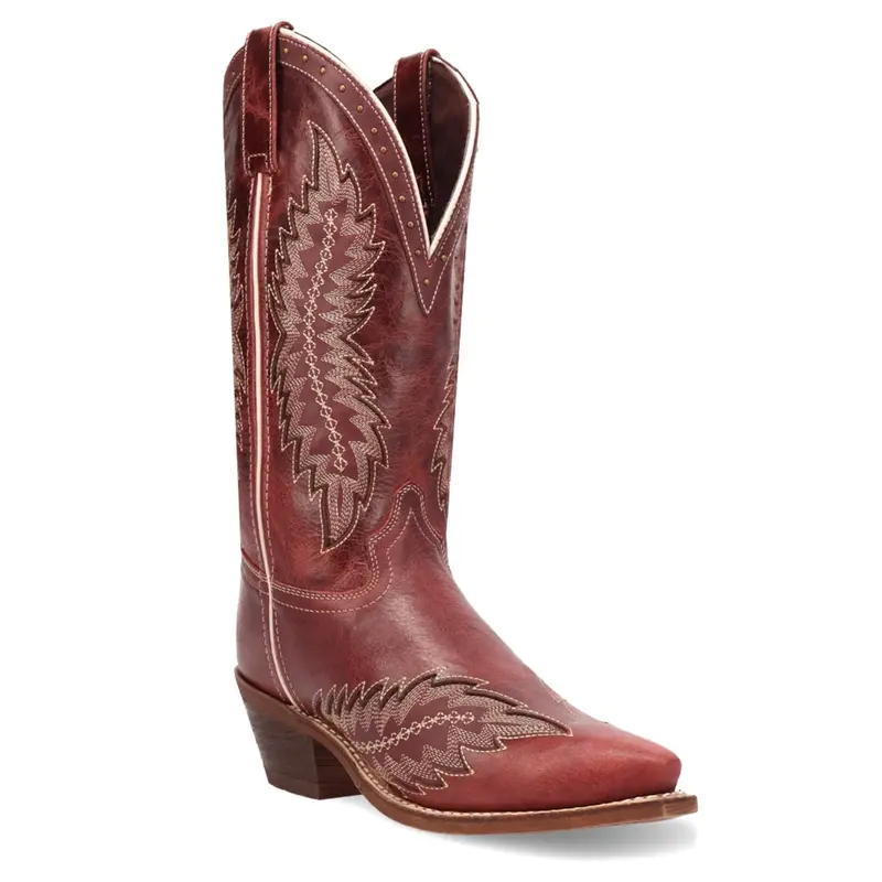 20058 Laredo Women's Coyote Creek Western Cowboy Boot - Red Brown 1
