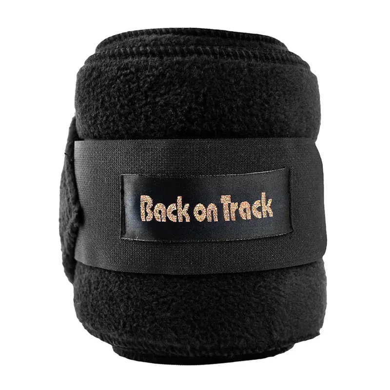 2040000 Back On Track Polo Fleece Leg Wraps - Black 1