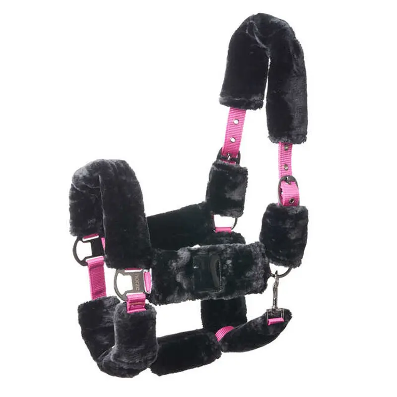22366 Horze Smoky Twilight Comfort Fleece Horse Halter- Caviar Black 1