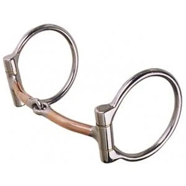 225 Reinsman 3/8 Inch Smooth Copper Snaffle Bit - 5 Inch Mouth 1