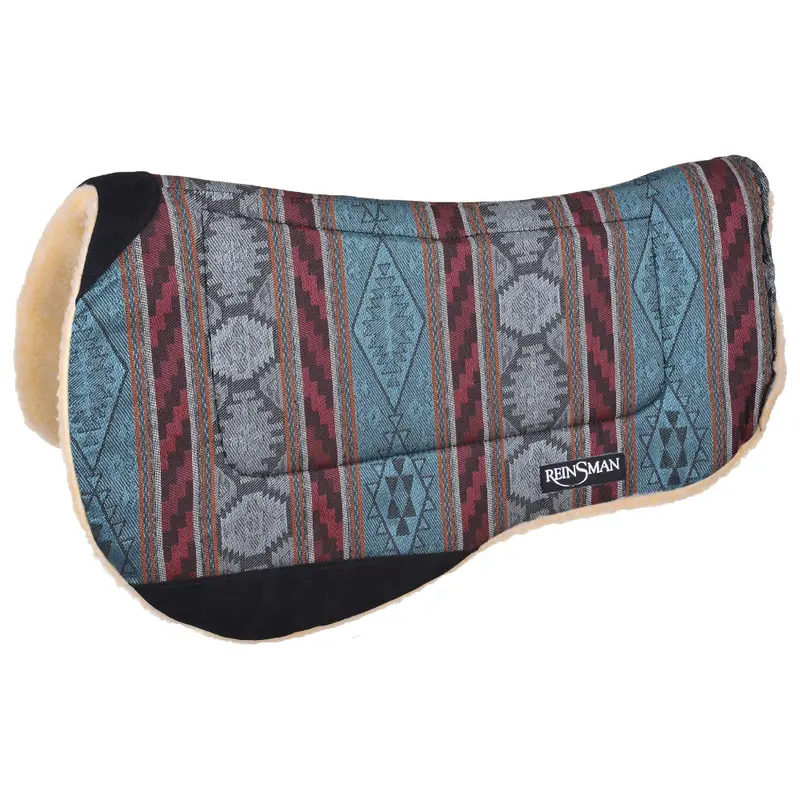 22609 Reinsman Contoured Round Fleece Trail Pad - Diablo Teal 1