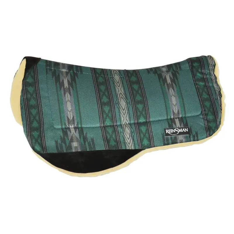 22669 Reinsman Contoured Trail Pad With Fleece - Santa Fe Aquamarine 1