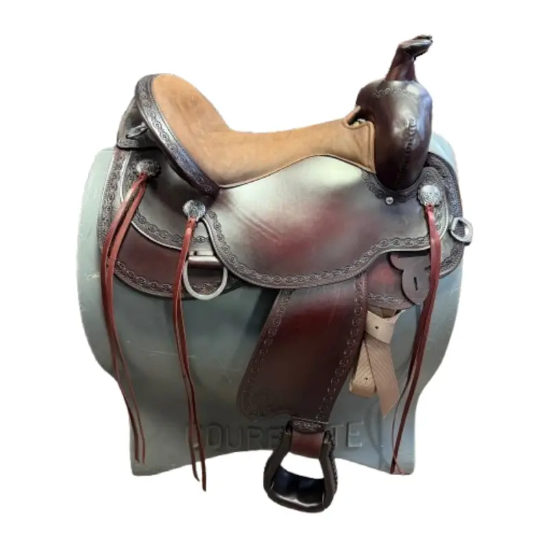 2377-8701-05 Circle Y Alpine Flex2 Trail Saddle 17" Wide Tree - Walnut 1